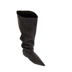 Denim Knee High Boots