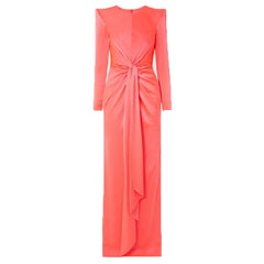 Ruffled Evening Dress Gown