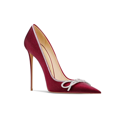 Diamante Bow High Heel Pumps - 10cm