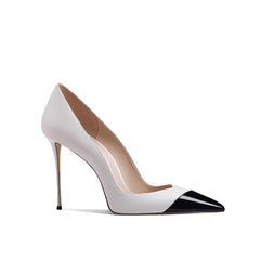 Bi-Color Mid Heel Pumps - 6cm