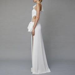 One Shoulder Cut Out Evening Dress Gown