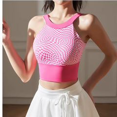 Yoga Pilates Printed Fitted Sports Bra