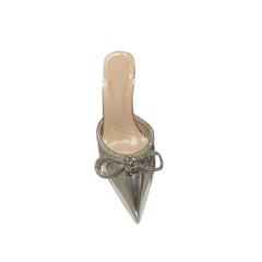 Diamante Bow Mules Sandals