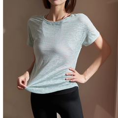 Yoga Pilates Back Opening Fitted Fitness Top