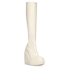 Wedged Heel Knee High Boots