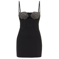 Diamante Mini Evening Dress Gown