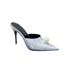 Pearl Embellished Mules Sandals