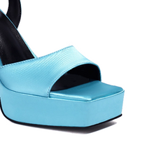 Ankle Strap Satin Platform Sandals