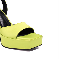 Ankle Strap Satin Platform Sandals