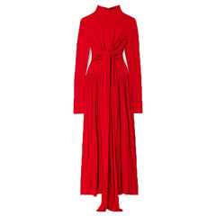 Fold Hem Maxi Evening Dress Gown