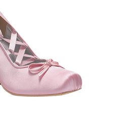 Lace Up Block Heel Pumps