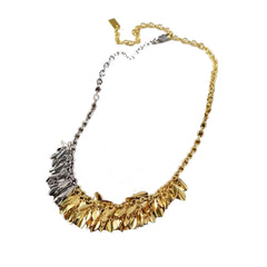 Bi-Color Fringed Necklace