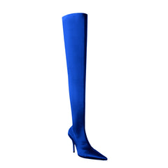 Super Pointed Toe Basic Over The Knee Sock Boots