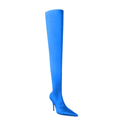 Super Pointed Toe Basic Over The Knee Sock Boots