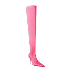 Super Pointed Toe Basic Over The Knee Sock Boots