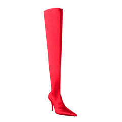 Super Pointed Toe Basic Over The Knee Sock Boots