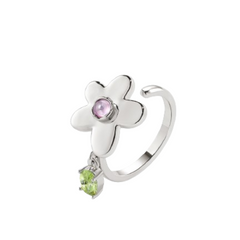 Diamante Flower Opening Ring