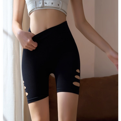 Yoga Pilates Cut Out Fitted Fitness Shorts