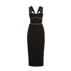 Diamante Midi Evening Dress Gown
