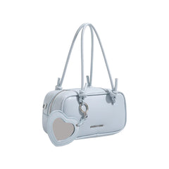 Heart Detailed Leather Tote Bag