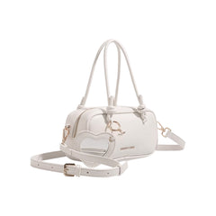 Heart Detailed Leather Tote Bag