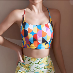 Yoga Pilates Lace Up Fitted Sports Bra