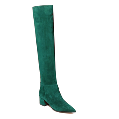 Block Heel Over The Knee Boots