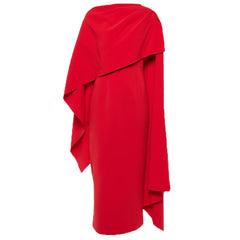 Asymmetric Cape Evening Dress Gown