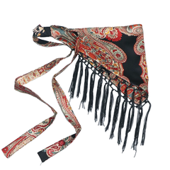 Printed Fringed Girdle Belt