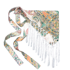 Printed Fringed Girdle Belt