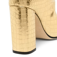 Patent Leather Knee High Boots