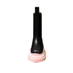 Bi-Color Leather Ankle Boots