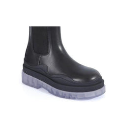 Basic Bi-Color Leather Ankle Boots