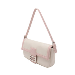 Metal Lock Bi-Color Cross Body Bag