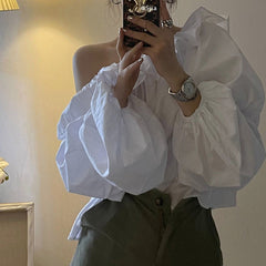 Puff Sleeves Off-Shoulder Blouse