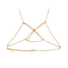 Diamante Cross Upper Body Chain