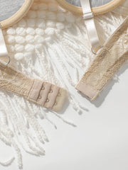 2-piece set of women's sexy embroidered lace lingerie