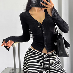 V Neck Knitwear Cardigan