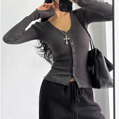 V Neck Knitwear Cardigan