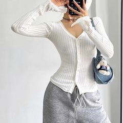 V Neck Knitwear Cardigan