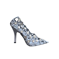 Diamante Cut Out High Heel Pumps