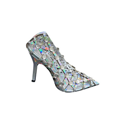 Diamante Cut Out High Heel Pumps