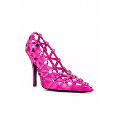 Diamante Cut Out High Heel Pumps