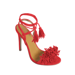 M Tassel and Fringe Sandals - 10 cm