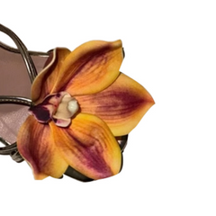 Flower Kitten Heel Mules Sandals