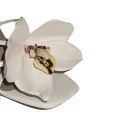 Flower Kitten Heel Mules Sandals