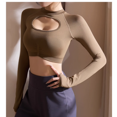 Yoga Pilates Backless Fitted Fitness Top