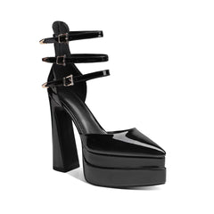 Block Heel Platform Sandals