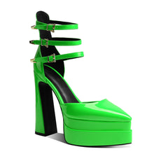 Block Heel Platform Sandals