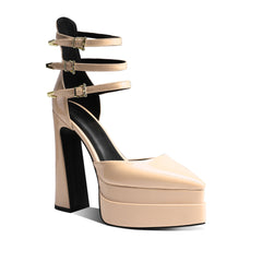 Block Heel Platform Sandals